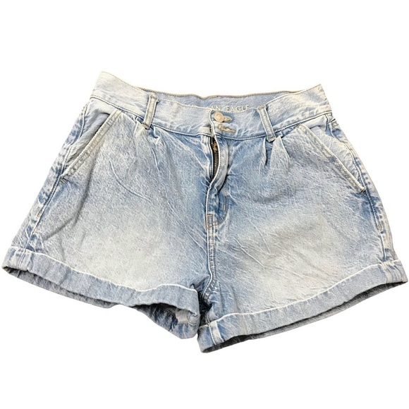 American Eagle Acid Wash Mom Jean Shorts SIZE 6 - Picture 1 of 10